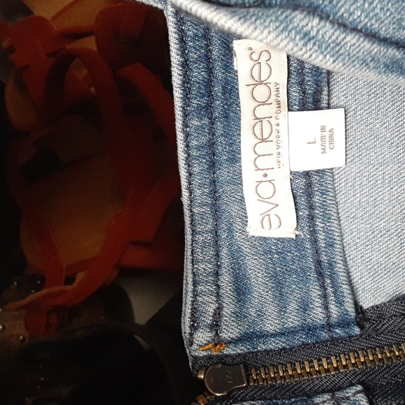 Sexy Chic denim jean two-piece skirt top set rockabilly pinup - Picture 9 of 9